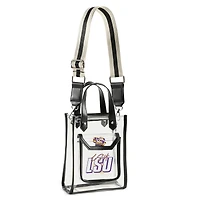 WEAR by Erin Andrews Sac à bandoulière transparent LSU Tigers Stadium avec pochette à monnaie
