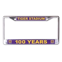 Cadre de plaque d'immatriculation en métal WinCraft LSU Tigers 100 ans Tiger Stadium
