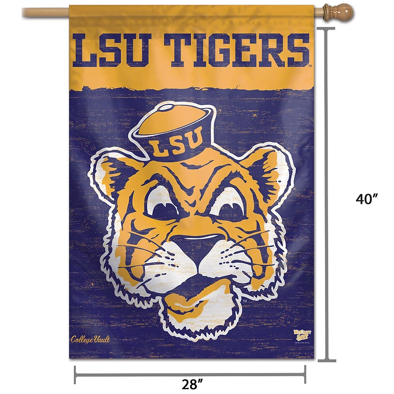 Bannière verticale unilatérale WinCraft LSU Tigers 28" x 40" College Vault