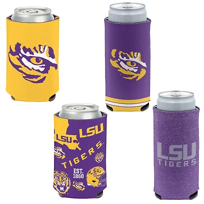 WinCraft LSU Tigres Slim & 12oz. Ensemble de 4 refroidisseurs de canettes