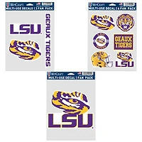 Lot de trois autocollants pour supporters WinCraft LSU Tigers