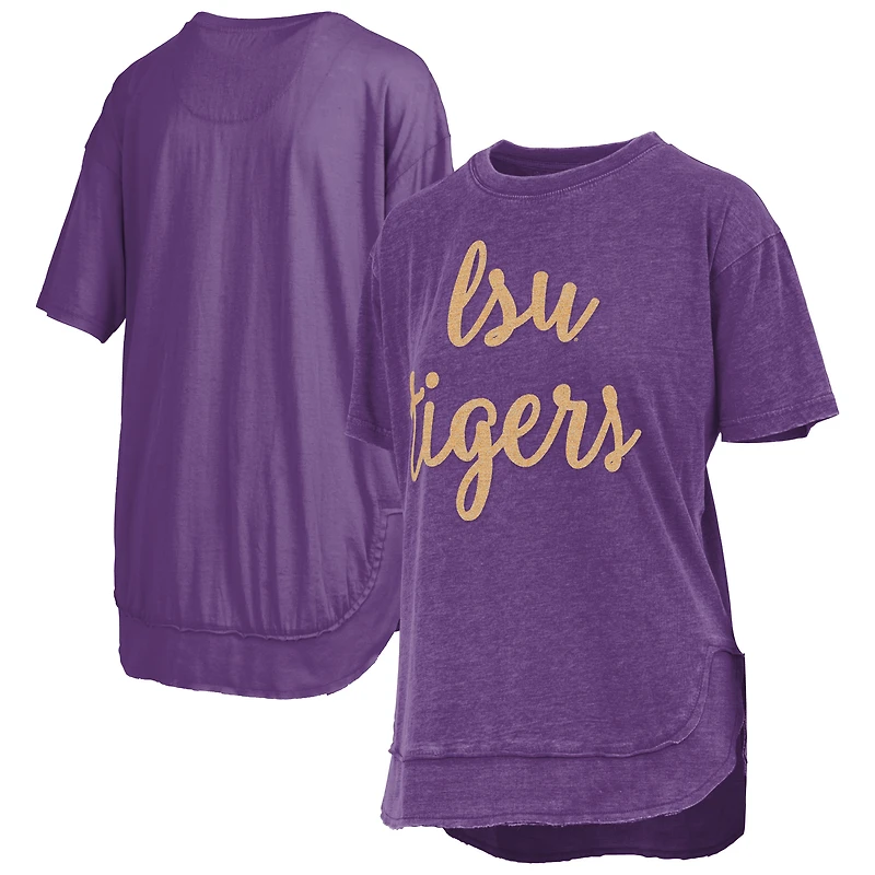 T-shirt poncho violet LSU Tigers Pressbox pour femme