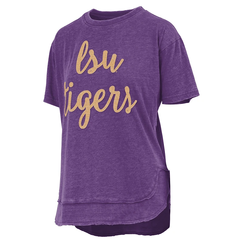 Women's Pressbox Purple LSU Tigers Poncho T-Shirt