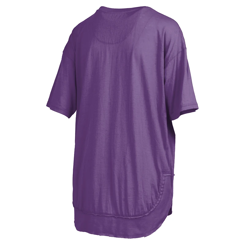 T-shirt poncho violet LSU Tigers Pressbox pour femme