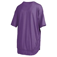 T-shirt poncho violet LSU Tigers Pressbox pour femme