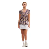 Haut à col en V imprimé floral Blake des Tigers de LSU pour femme Smith & Quinn