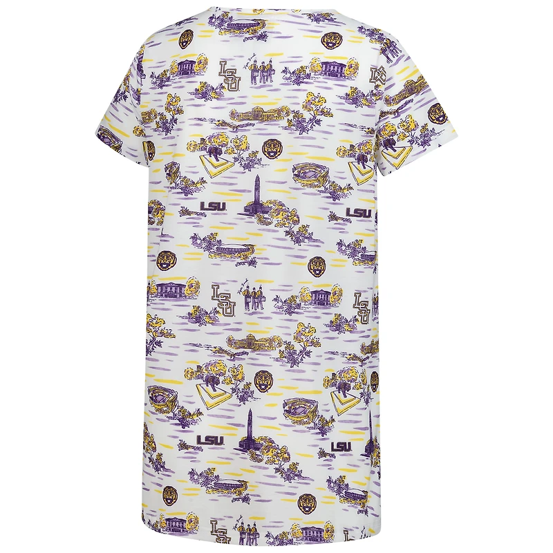 Women's Smith & Quinn Purple LSU Tigers Blake Floral V-Neck Top