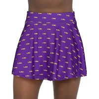 Women's ZooZatz Purple LSU Tigers All-Over Print Flowy Skort