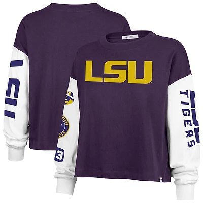 T-shirt à manches longues violet '47 LSU Tigers Sydney pour femme