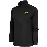 Pull-over demi-zippé Antigua Black LSU Tigers pour femme