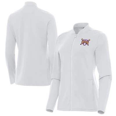 Veste zippée quart de tour continue pour femme, championne nationale masculine des College World Series baseball NCAA 2025 Tigers LSU d'Antigua White