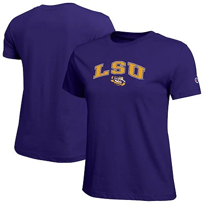 T-shirt violet avec logo arqué des LSU Tigers, championne féminine