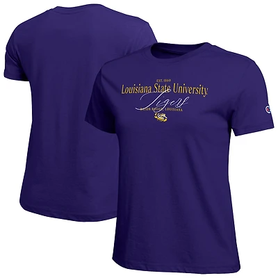 Women's Champion  Purple LSU Tigers Lifestyle T-Shirt