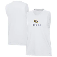 Women's Champion  White LSU Tigers Lifestyle Tank Top
