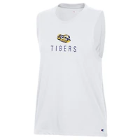 Women's Champion  White LSU Tigers Lifestyle Tank Top