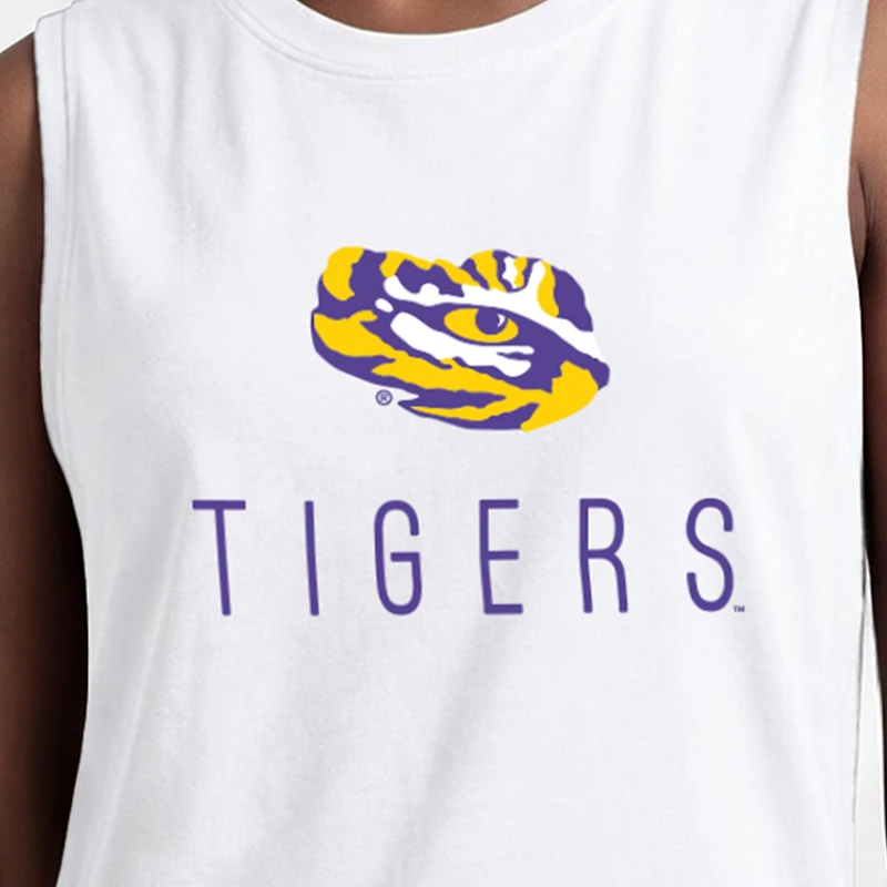 Women's Champion White LSU Tigers Lifestyle Tank Top