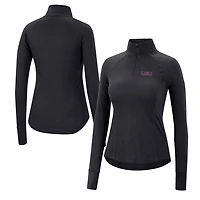 Haut à quart de zip Colosseum Black LSU Tigers Core Quinn Raglan pour femmes