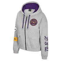 Women's Colosseum Gray LSU Tigers Alfie Full-Zip Hoodie Jacket