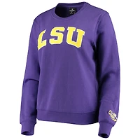Women's Colosseum Purple LSU Tigers Campanile Pullover Sweatshirt