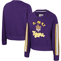 Sweat-shirt Honeymoon violet Colosseum pour femme des LSU Tigers