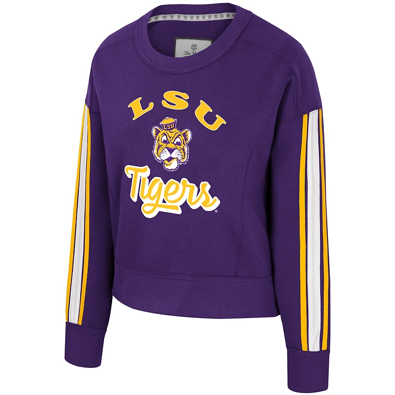 Women's Colosseum  Purple LSU Tigers Honeymoon Sweatshirt