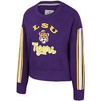 Women's Colosseum  Purple LSU Tigers Honeymoon Sweatshirt
