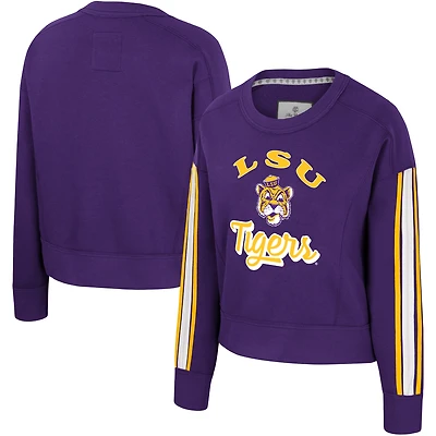Women's Colosseum  Purple LSU Tigers Honeymoon Sweatshirt