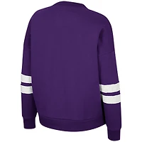 Sweat-shirt à col cranté Colosseum Purple LSU Tigers Perfect Date pour femmes