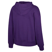 Women's Colosseum Purple LSU Tigers Reflection Rhinestone Drawcord Pullover Hoodie