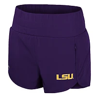 Short taille haute à smocks Stop By violet Colosseum pour femme des LSU Tigers