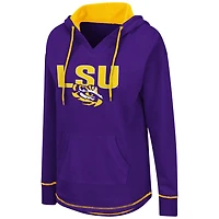 Women's Colosseum Purple LSU Tigers Tunic Pullover Hoodie