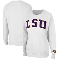 Sweat-shirt à enfiler Colosseum White LSU Tigers Campanile pour femme