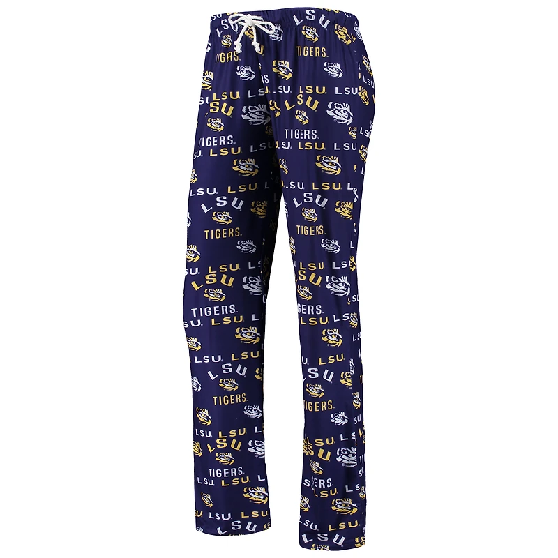 Women's Concepts Sport Purple/White LSU Tigers Flagship Long Sleeve Top & Pants Sleep Set