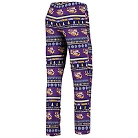 Women's Concepts Sport Purple LSU Tigers Holiday Long Sleeve Top & Pants Sleep Set