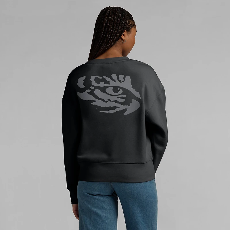 Sweat-shirt en polaire super doux Fanatics Black LSU Tigers pour femme