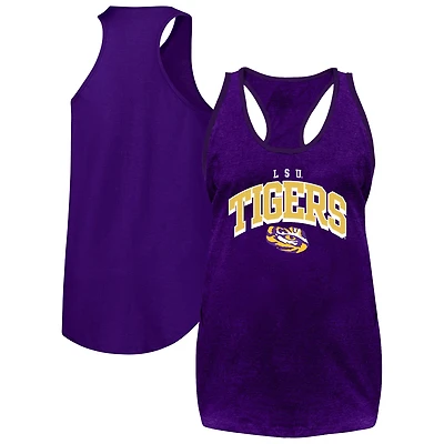Women's Fanatics Purple LSU Tigers Plus Arch Tank Top