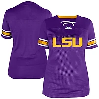 Women's Fanatics Purple LSU Tigers Plus Mesh Overlay Lace-Up Jersey T-Shirt