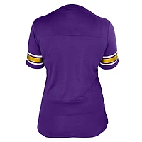 Women's Fanatics Purple LSU Tigers Plus Mesh Overlay Lace-Up Jersey T-Shirt