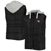 Women's Gameday Couture Black/Gray LSU Tigers Puffer Full-Zip Hoodie Vest