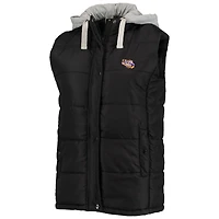 Sweat à capuche zippé et rembourré Gameday Couture noir/gris pour femme des LSU Tigers