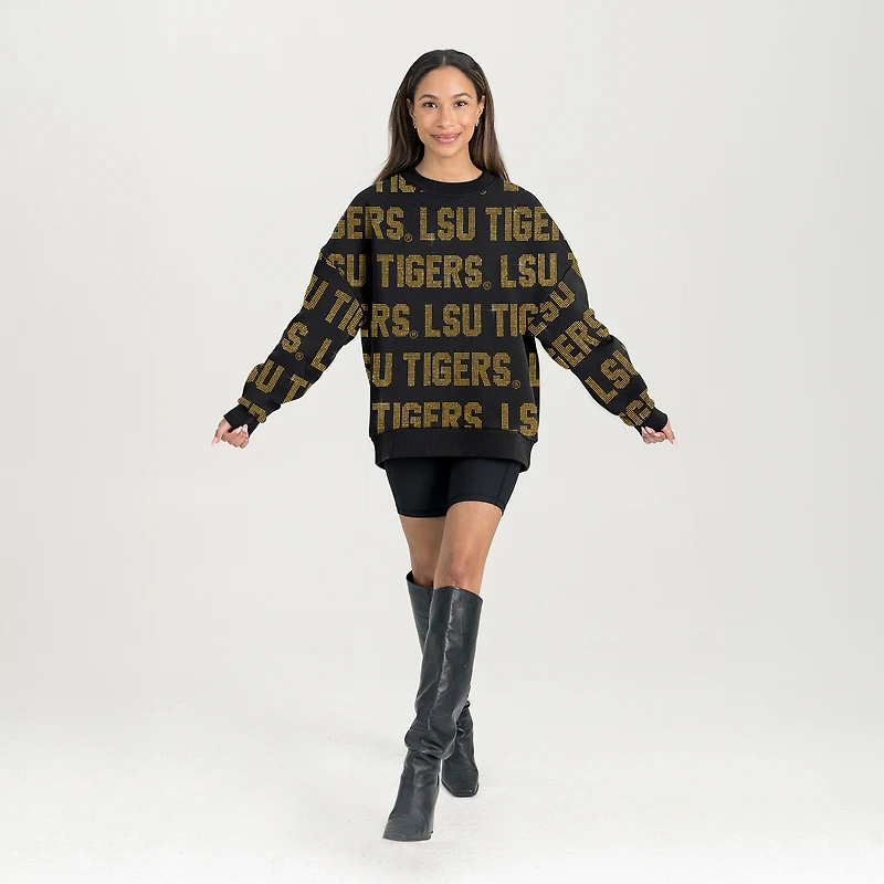 Sweat-shirt noir Gameday Couture pour femme LSU Tigers Hype Era