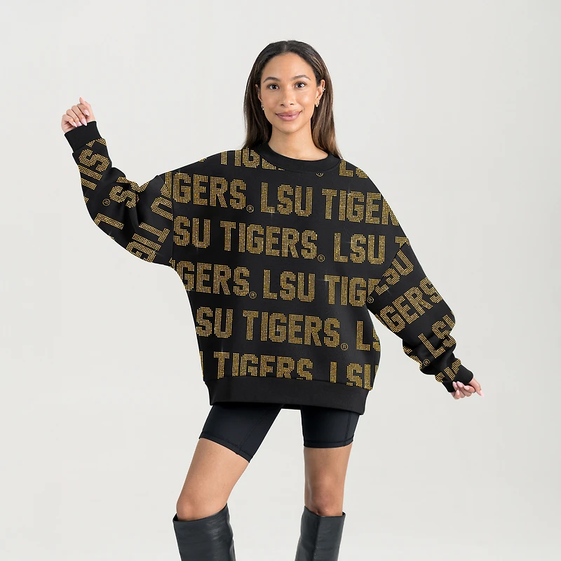 Sweat-shirt noir Gameday Couture pour femme LSU Tigers Hype Era
