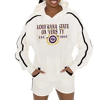 Ensemble sweat à capuche et short LSU Tigers Down, Set, Go pour femme Gameday Couture Cream