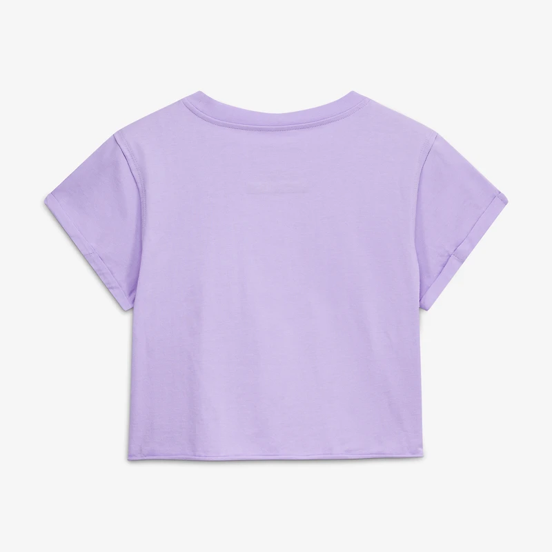 T-shirt court à revers violet LSU Tigers pour femmes, idéal les jours de match
