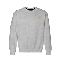 Sweat-shirt à col rond pour femme, gris chiné, motif sapin de Noël classique des LSU Tigers
