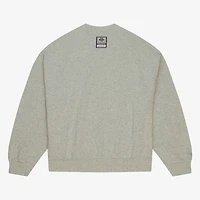 Sweat-shirt léger surdimensionné avec logo LSU Tigers pour femme Mitchell & Ness Heather Gray