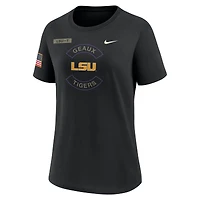 Women's Nike Black LSU Tigers 2025 Military Appreciation Dri-FIT T-Shirt