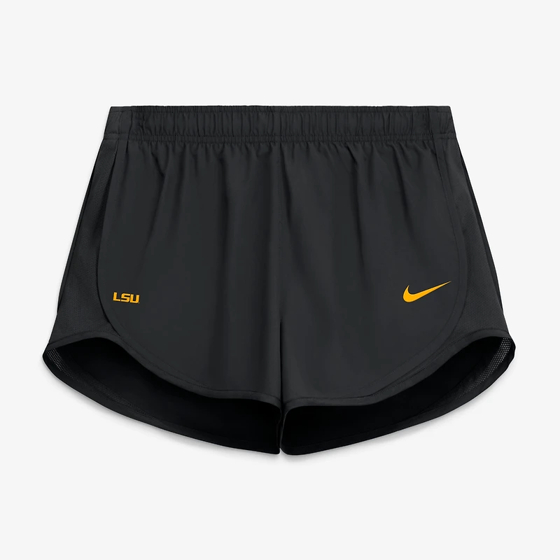 Women's Nike Black LSU Tigers Tempo Mid-Rise Dri-FIT Shorts