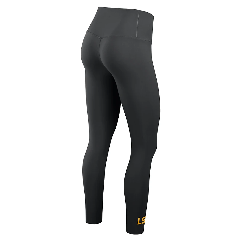 Women's Nike Black LSU Tigers Zenvy High Rise Dri-FIT 7/8 Leggings
