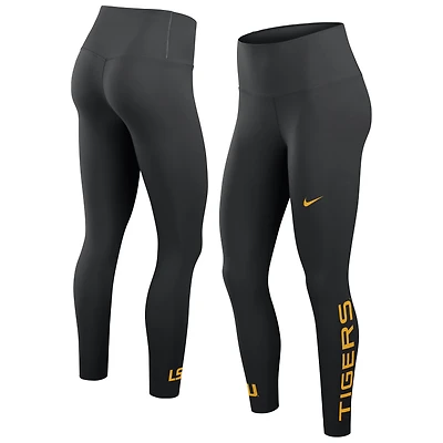 Leggings Nike LSU Tigers Zenvy taille haute Dri-FIT noirs pour femmes
